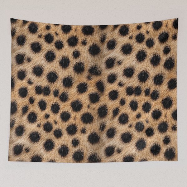 Item preview, Dense Cheetah Print Pattern - Realistic Golden Fur with Black Spots designed and sold by Nine Lives Studio.