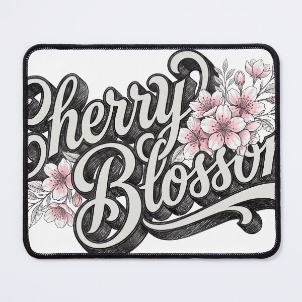 Item preview, Cherry Blossom Vintage Script Floral Design designed and sold by castillomiami.