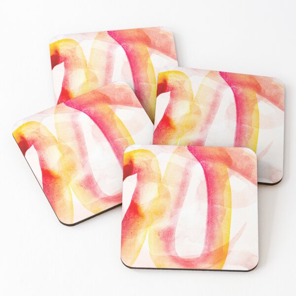 Item preview, Sunlit Ribbons — Soft Abstract Watercolor in Coral and Gold designed and sold by BuckaBaby.