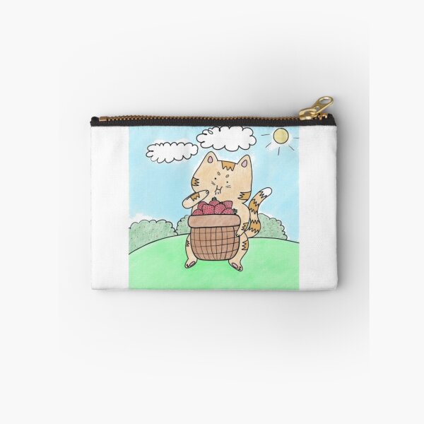 Item preview, Strawberry Picking Feline Friend designed and sold by tylerwarrenfe.