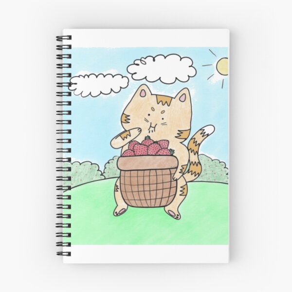 Item preview, Strawberry Picking Feline Friend designed and sold by tylerwarrenfe.
