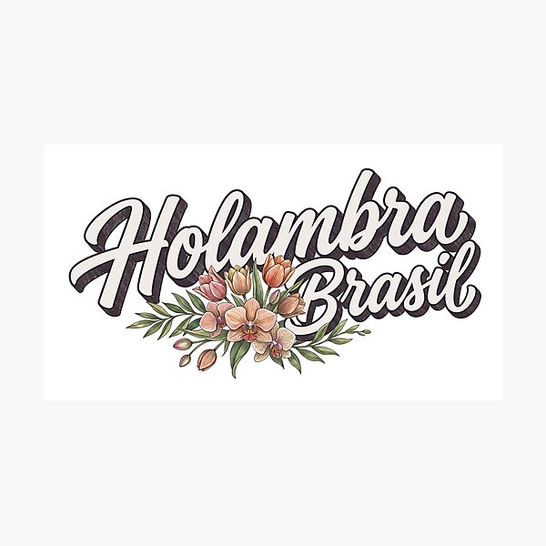Item preview, Holambra Brasil Floral Vintage Lettering designed and sold by castillomiami.