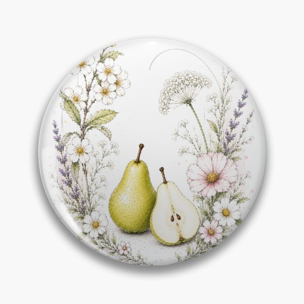 Aperçu de l'œuvre Art floral botanique de la poire créée et vendue par tmoca.