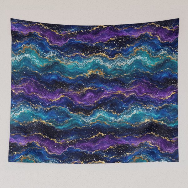 Item preview, Purple Celestial Ocean Horizontal Print designed and sold by Inkworksbyshery.