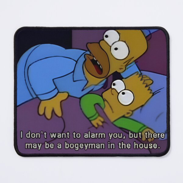 Item preview, Homer and Bart Boogeyman in the House Meme Sticker designed and sold by DohLab.