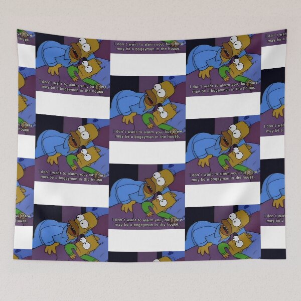 Item preview, Homer and Bart Boogeyman in the House Meme Sticker designed and sold by DohLab.