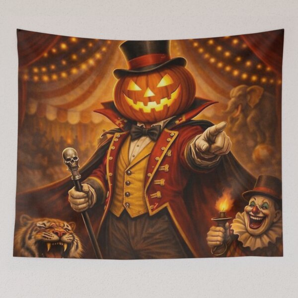 Item preview, Headless Horseman Circus Ringmaster - Halloween Fantasy Horror Art designed and sold by TheHorsemanRidesAgain.