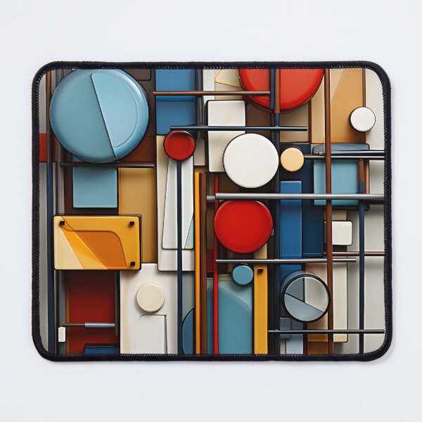 Item preview, Bauhaus Geometric Abstract – Mid Century Modern Circles and Lines designed and sold by GutyzDesignsES.
