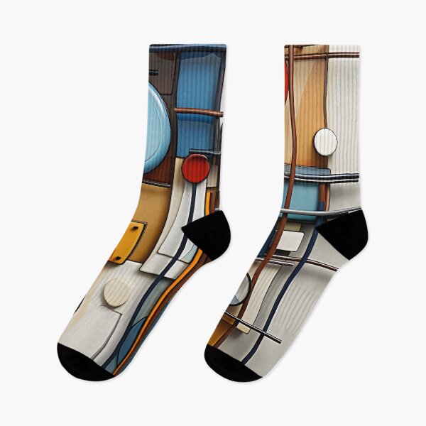 Item preview, Bauhaus Geometric Abstract – Mid Century Modern Circles and Lines designed and sold by GutyzDesignsES.