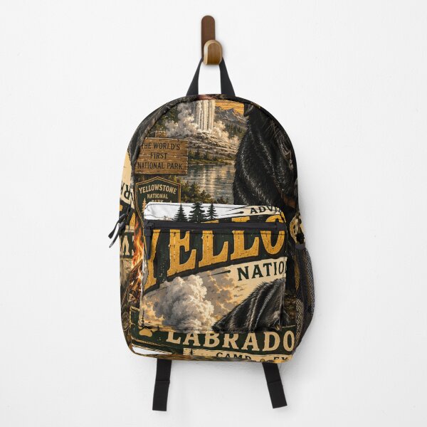 Item preview, Yellowstone National Park Labrador Retriever Camping Adventure Vintage Outdoor Dog Lover T-Shirt designed and sold by TeeVibeHaus.