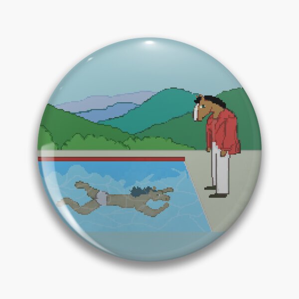 Item preview, bojack horseman painting inspired pixel art designed and sold by mal-the-toon.