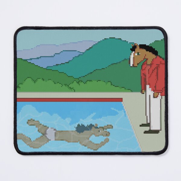Item preview, bojack horseman painting inspired pixel art designed and sold by mal-the-toon.