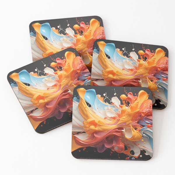 Item preview, Colorful Fluid Paint Splash – Vibrant 3D Liquid Abstract Art designed and sold by GutyzDesignsES.