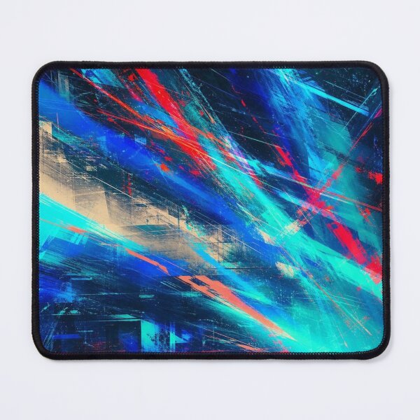 Item preview, Cyan and Red Cyber Neon Light Trails designed and sold by Ingorgia Studio.