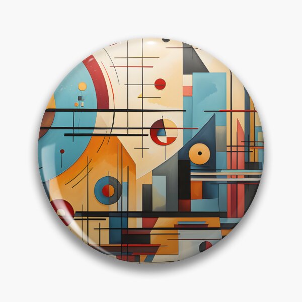 Item preview, Bauhaus Geometric Cityscape – Mid Century Modern Abstract Wall Art designed and sold by GutyzDesignsES.