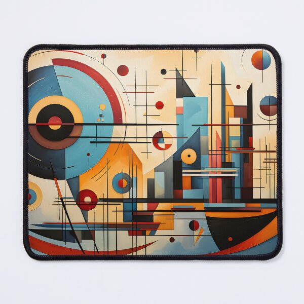 Item preview, Bauhaus Geometric Cityscape – Mid Century Modern Abstract Wall Art designed and sold by GutyzDesignsES.