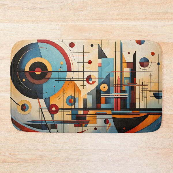 Item preview, Bauhaus Geometric Cityscape – Mid Century Modern Abstract Wall Art designed and sold by GutyzDesignsES.