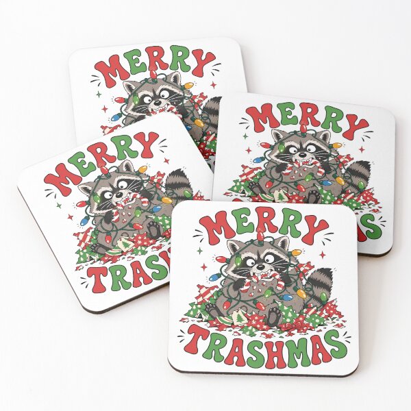 Item preview, Merry Trashmas Funny Raccoon Christmas Lights designed and sold by NSB-Design.