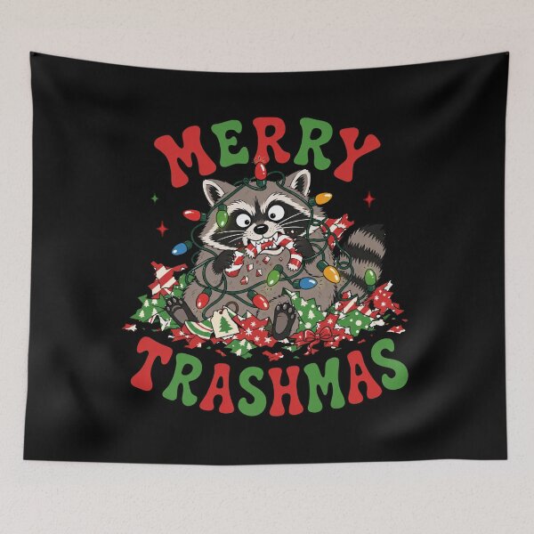 Item preview, Merry Trashmas Funny Raccoon Christmas Lights designed and sold by NSB-Design.