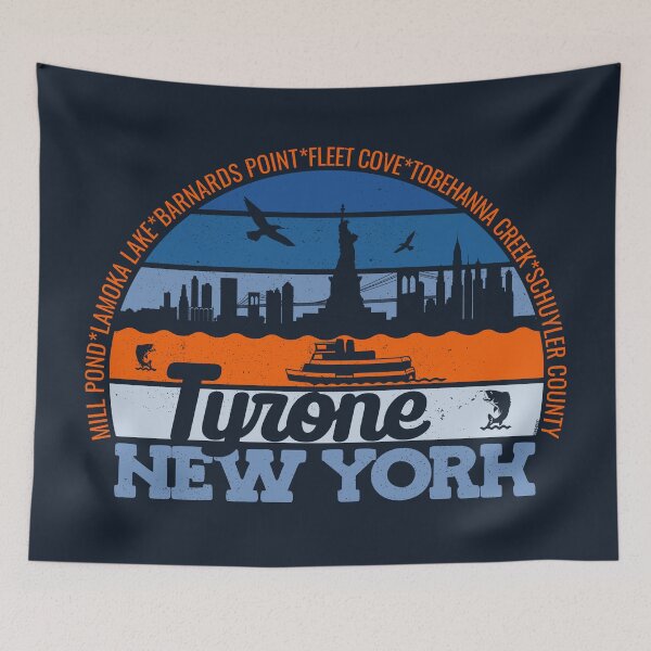 Item preview, Tyrone New York Sunset Retro Vintage Local Pride Logo designed and sold by CRHPOD20.