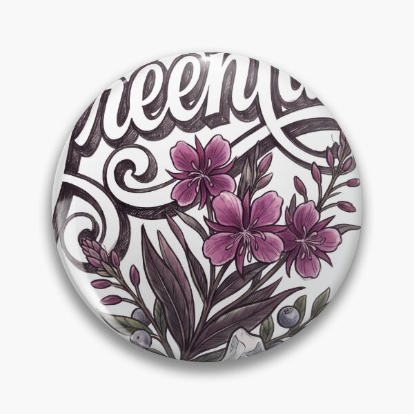 Item preview, Greenland Arctic Floral Vintage Lettering designed and sold by castillomiami.