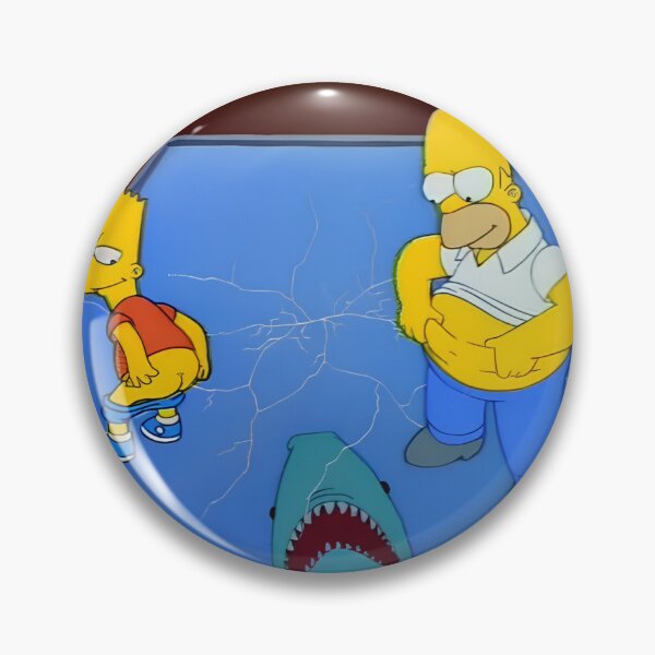 Item preview, Homer and Bart Glass Shark Tank Mooning Scene designed and sold by DohLab.