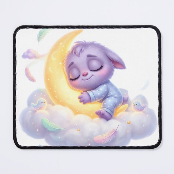 Item preview, Sleepy monster sleeping on cloud designed and sold by kidoramagic.