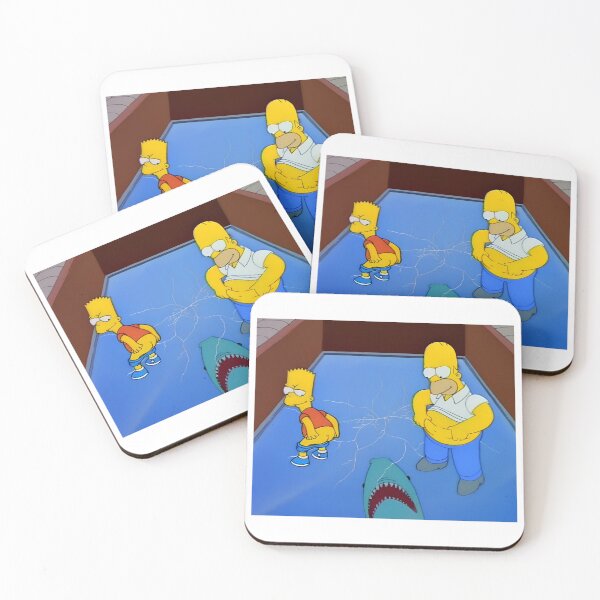 Item preview, Homer and Bart Glass Shark Tank Mooning Scene designed and sold by DohLab.