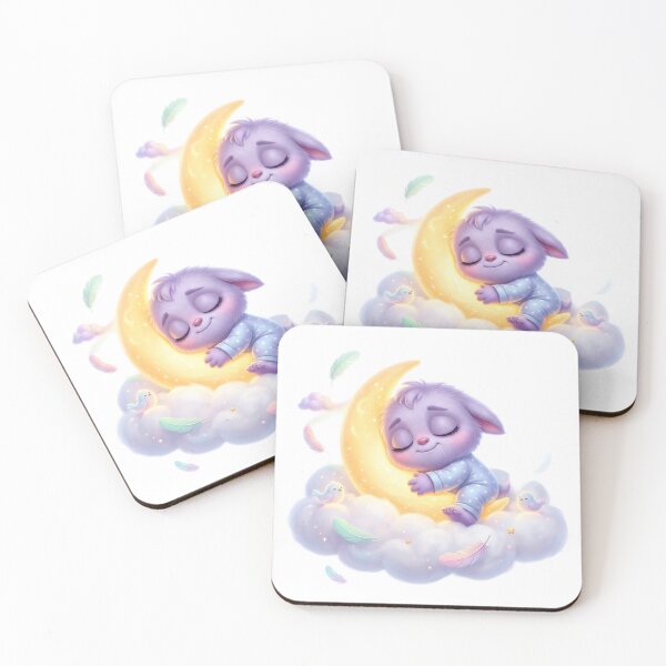 Item preview, Sleepy monster sleeping on cloud designed and sold by kidoramagic.