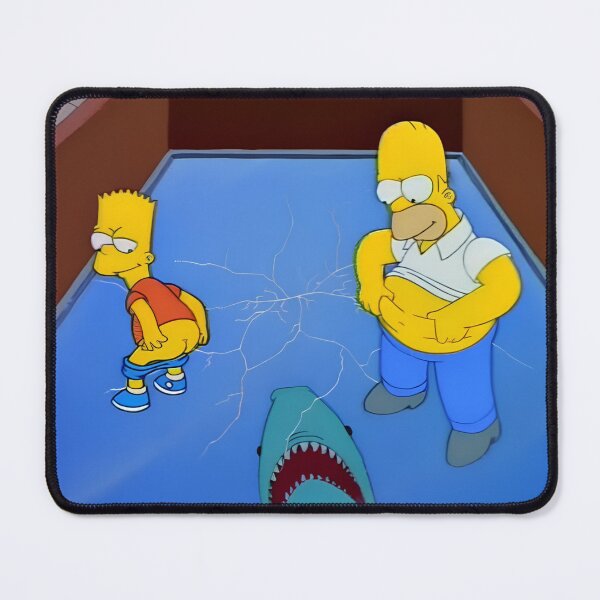 Item preview, Homer and Bart Glass Shark Tank Mooning Scene designed and sold by DohLab.