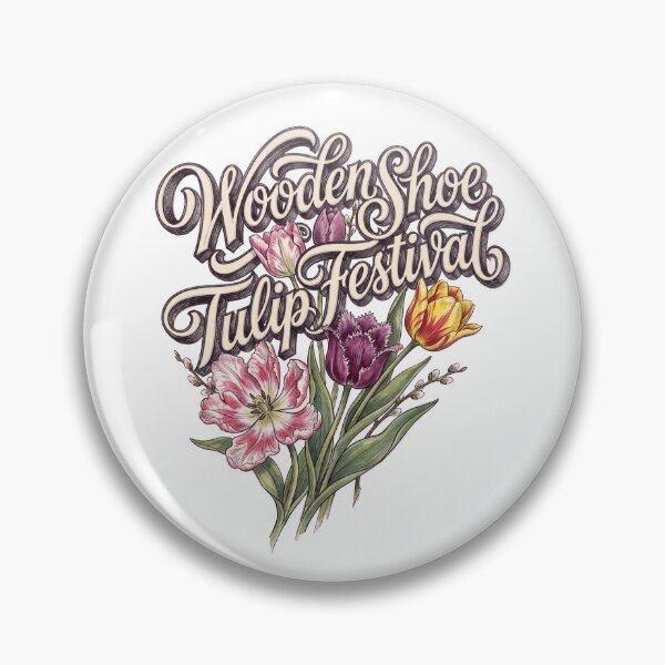 Item preview, Wooden Shoe Tulip Festival Vintage Floral Design designed and sold by castillomiami.