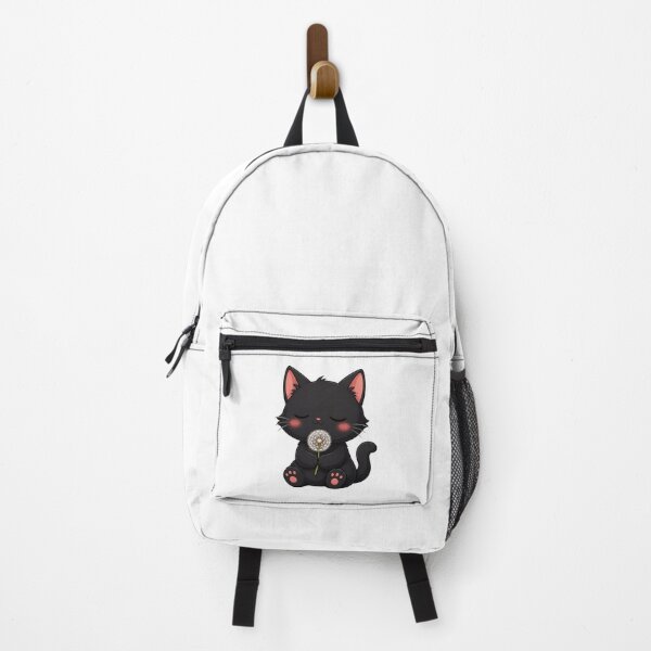 Item preview, Cute Black Cat Holding White Dandelion designed and sold by Owcomm.