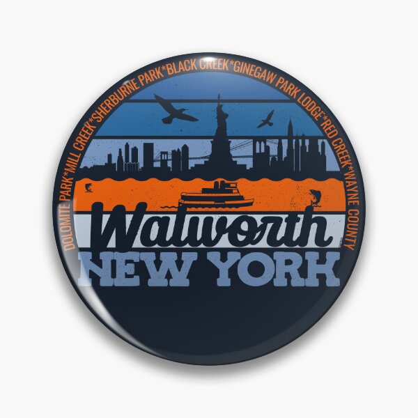 Item preview, Walworth New York Sunset Retro Vintage Local Pride Logo designed and sold by CRHPOD20.