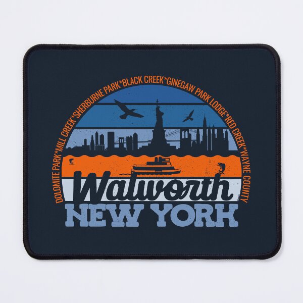 Item preview, Walworth New York Sunset Retro Vintage Local Pride Logo designed and sold by CRHPOD20.