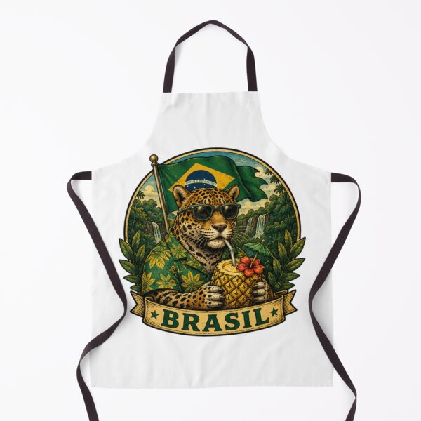 Item preview, Cool Jaguar disfrutando de una Piña Colada designed and sold by JonysCreativeDesigns.