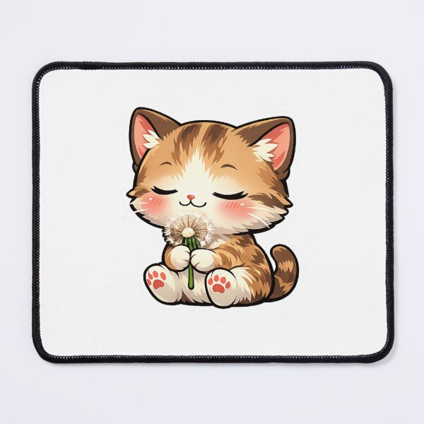 Item preview, Cute Kitten Holding A Fluffy Dandelion designed and sold by Owcomm.