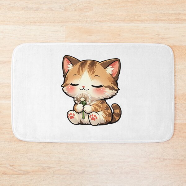 Item preview, Cute Kitten Holding A Fluffy Dandelion designed and sold by Owcomm.