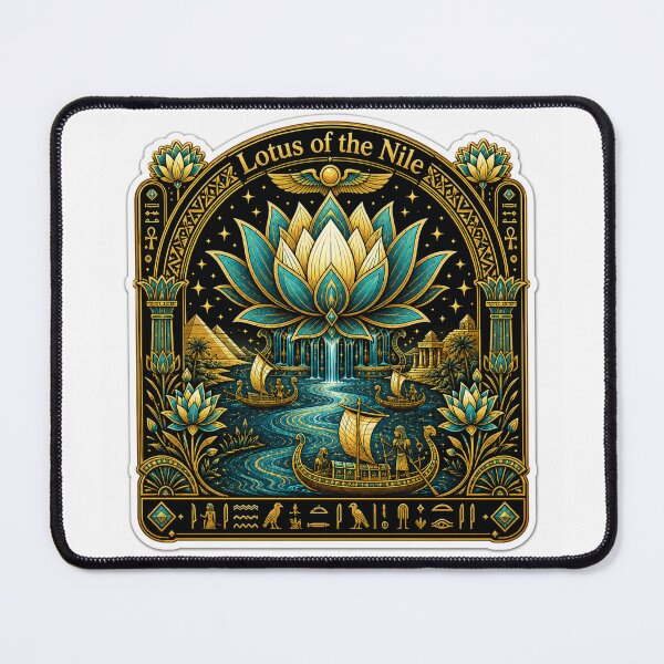 Item preview, Lotus of the Nile - Ancient Egyptian Art Print & Merchandise designed and sold by Art Wave Studio.