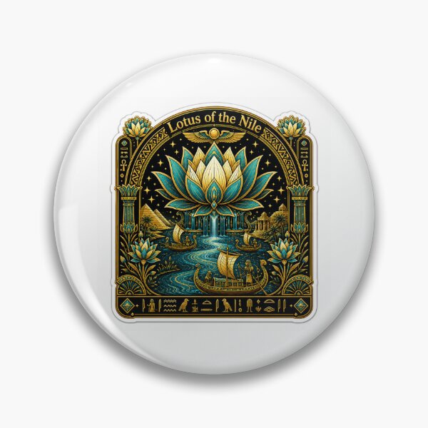 Item preview, Lotus of the Nile - Ancient Egyptian Art Print & Merchandise designed and sold by Art Wave Studio.