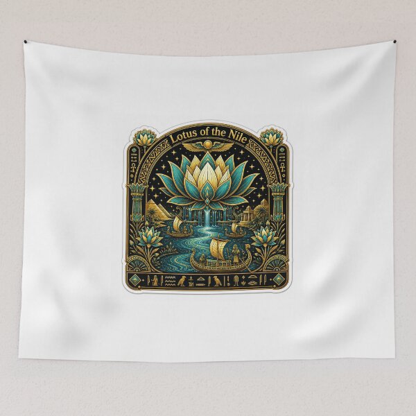 Item preview, Lotus of the Nile - Ancient Egyptian Art Print & Merchandise designed and sold by Art Wave Studio.
