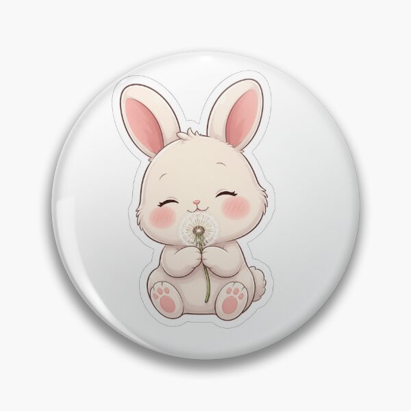 Item preview, Cute Bunny Holding A Fluffy Dandelion designed and sold by Owcomm.