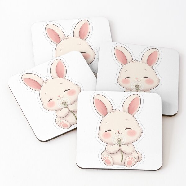 Item preview, Cute Bunny Holding A Fluffy Dandelion designed and sold by Owcomm.
