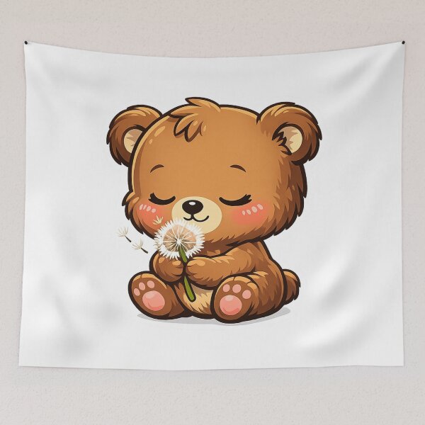 Item preview, Cute Little Bear Holding A Dandelion designed and sold by Owcomm.