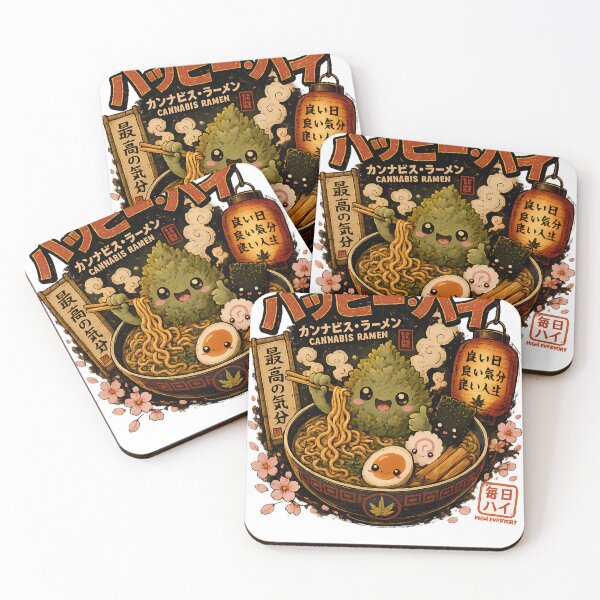 Item preview, Kawaii Cannabis Ramen Japanese Noodle Art designed and sold by 91bravo1029.