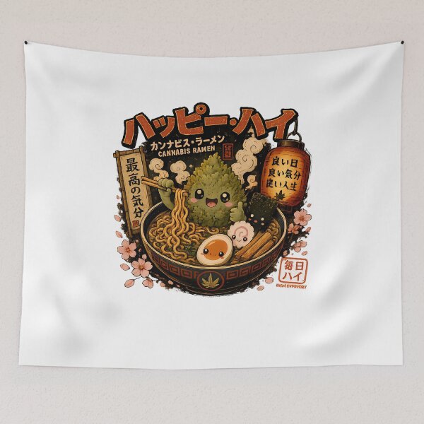 Item preview, Kawaii Cannabis Ramen Japanese Noodle Art designed and sold by 91bravo1029.