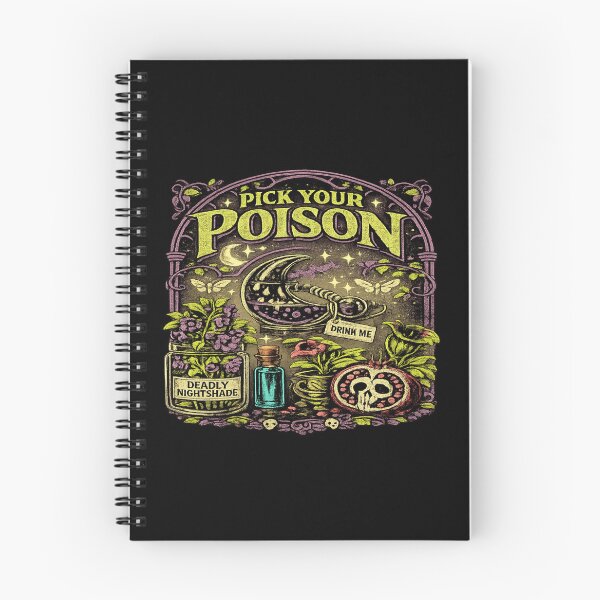 Item preview, Gothic Botanist Pick Your Poison Nightshade T-Shirt designed and sold by POD DYNASTY | Original Print On Demand T-Shirt Graphics.