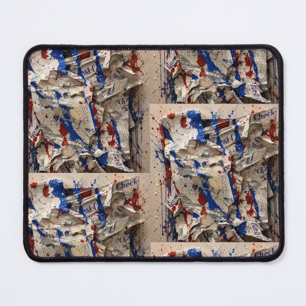 Item preview, Crumpled Guest Check and Paint Splatter Mixed Media Art designed and sold by THE SPLATTERED HAUS BY SAGE BANKS.