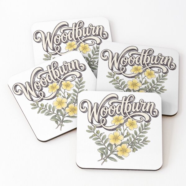 Item preview, Woodburn Oregon Vintage Floral Lettering designed and sold by castillomiami.