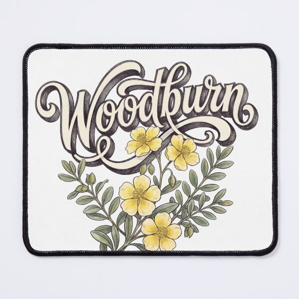 Item preview, Woodburn Oregon Vintage Floral Lettering designed and sold by castillomiami.