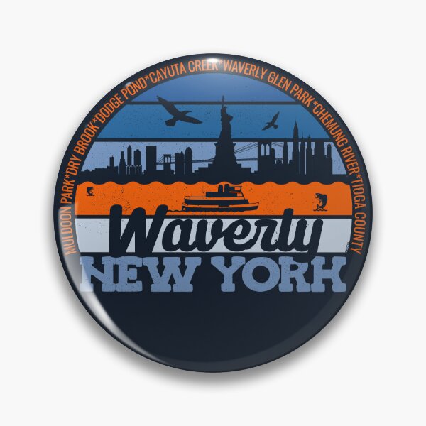 Item preview, Waverly New York Sunset Retro Vintage Local Pride Logo designed and sold by CRHPOD20.